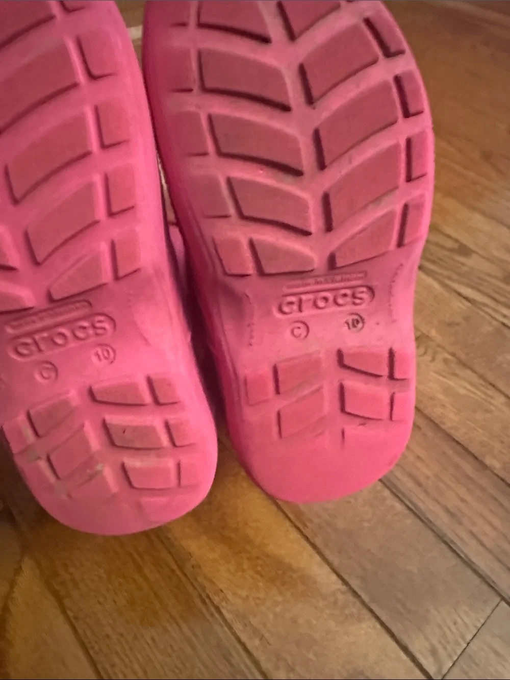 CROCS Kids Waterproof Pink Pull-On Rain Boots